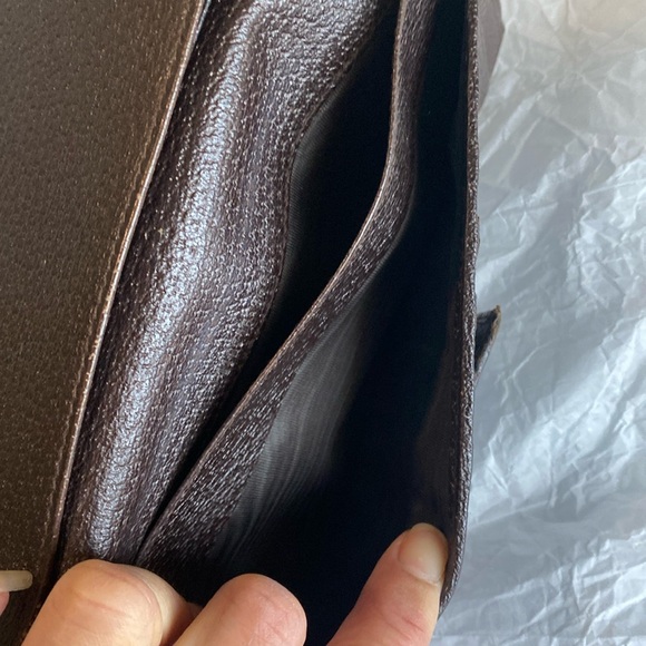Gucci wallet with canvas/leather monogram tan and brown wallet sold as is - Picture 11 of 16